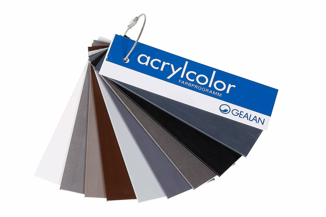 Musterfarbfächer für Acrylcolor-Oberflächen